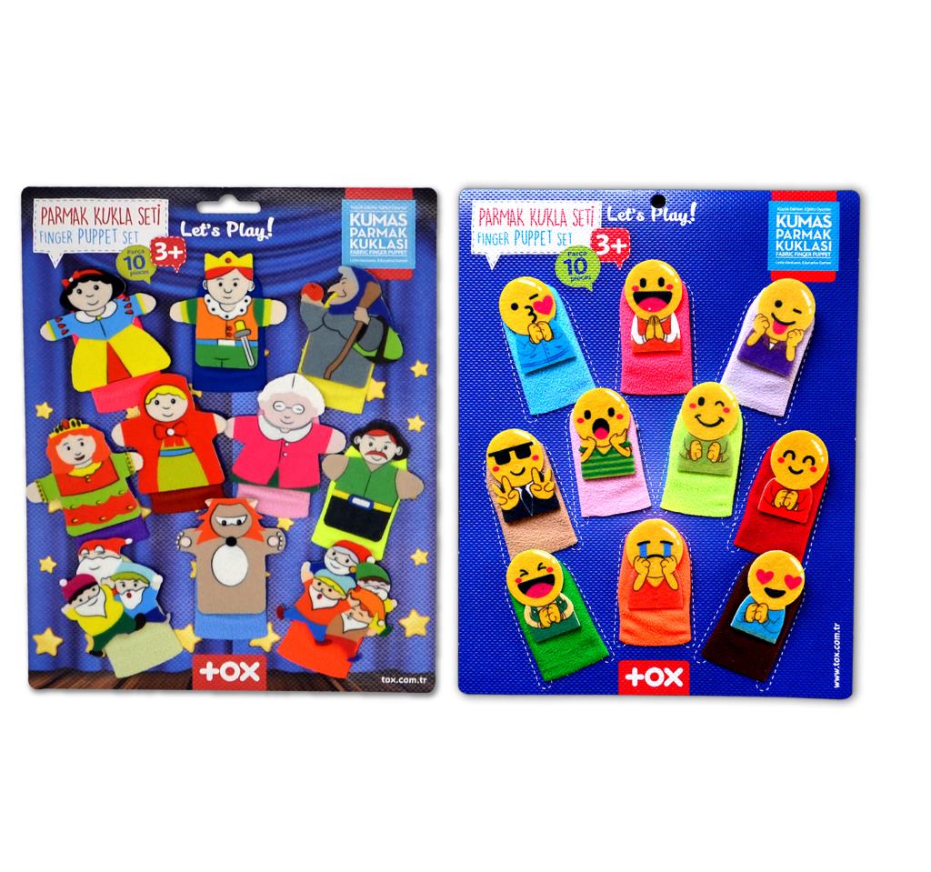 2 Sets - 20 Pieces Emojis and Fairy Tale Heroes Finger Puppet