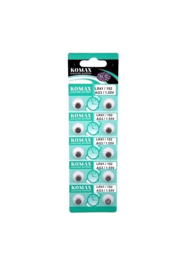 AG3 Watch Battery - Button Battery 10 Pack LR41/192 1.55V