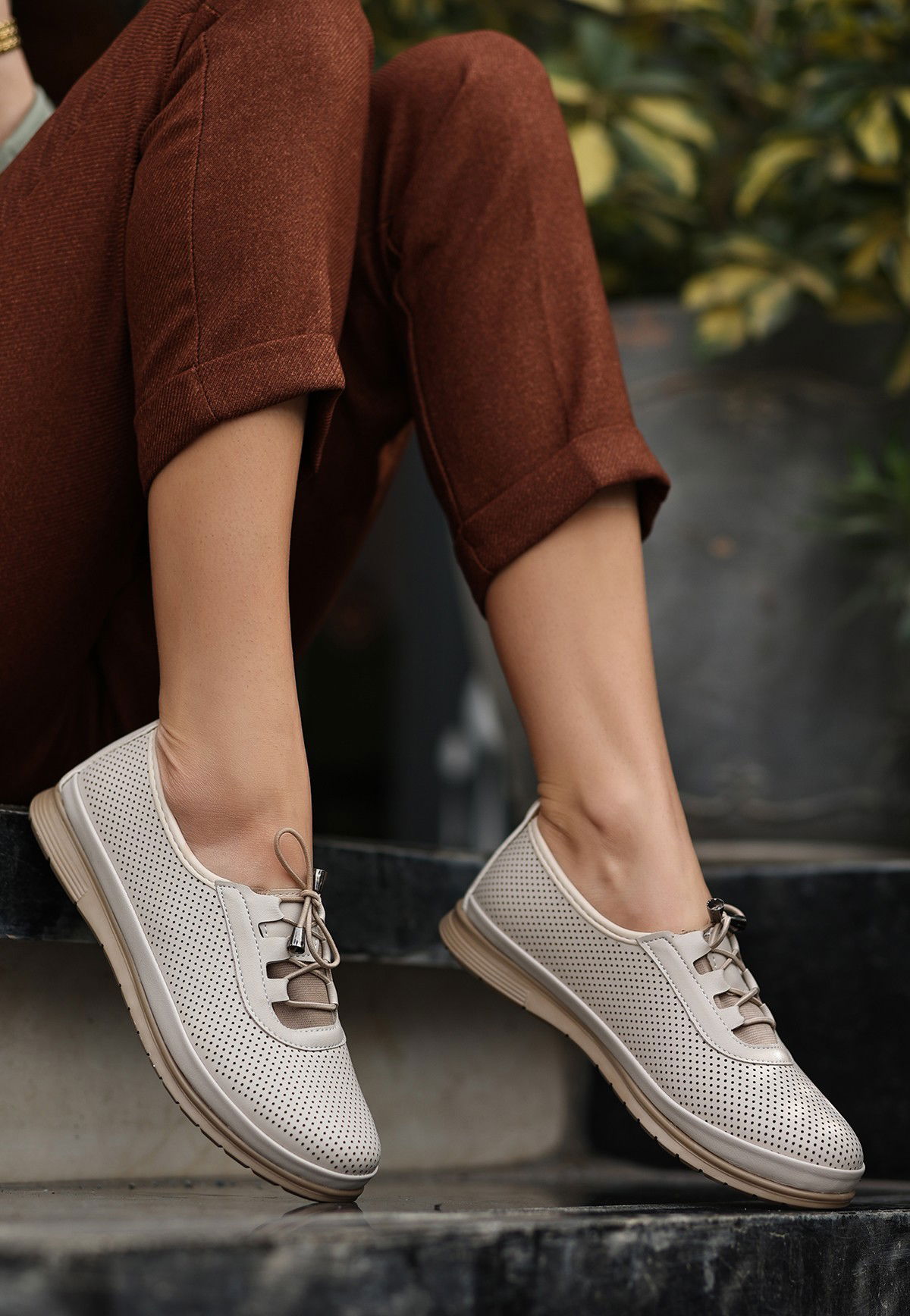 Beige Skin Babet Shoes