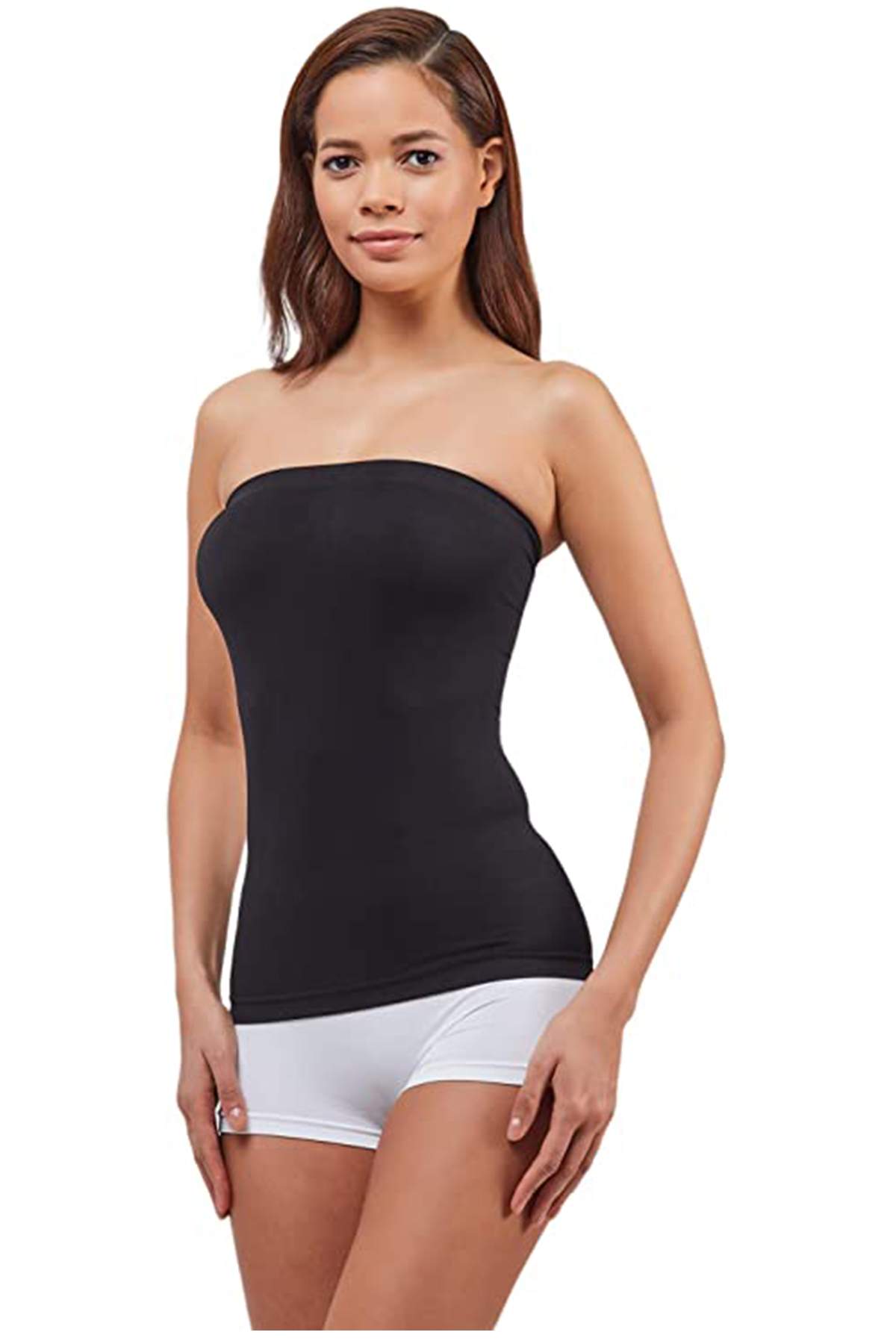 Elite Life Women's Seamless Strapless Women's Black Tank 852