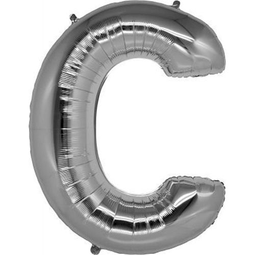 C Letter Foil Balloon Silver Color 40 inch