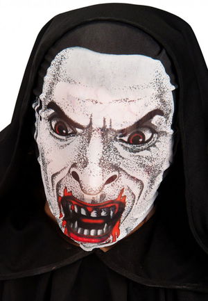 Cloth Vampire Mask with Full Snap on Head - Stretch Horror Mask - 3D Printed Mask Model 2