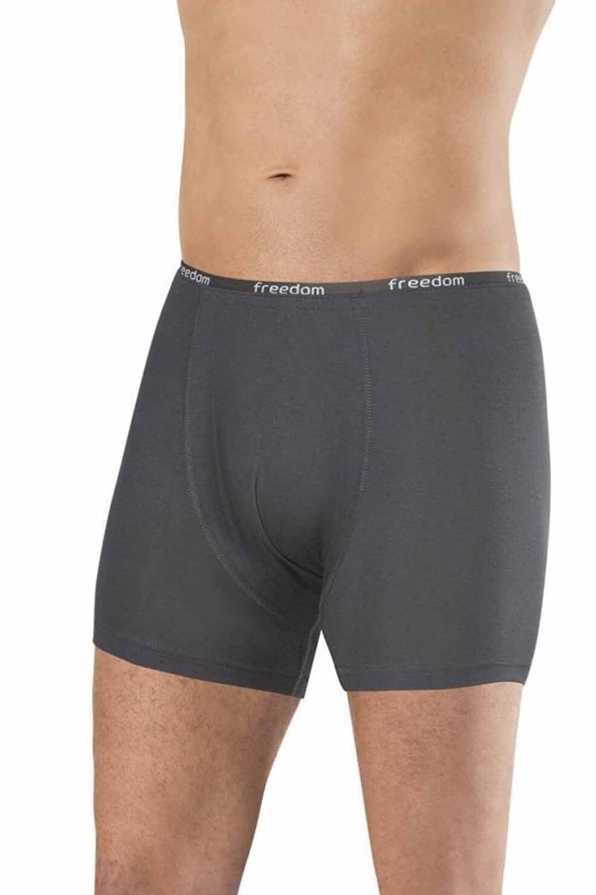 Bamboo Solid Color Men's Boxers Smoked - 1275A