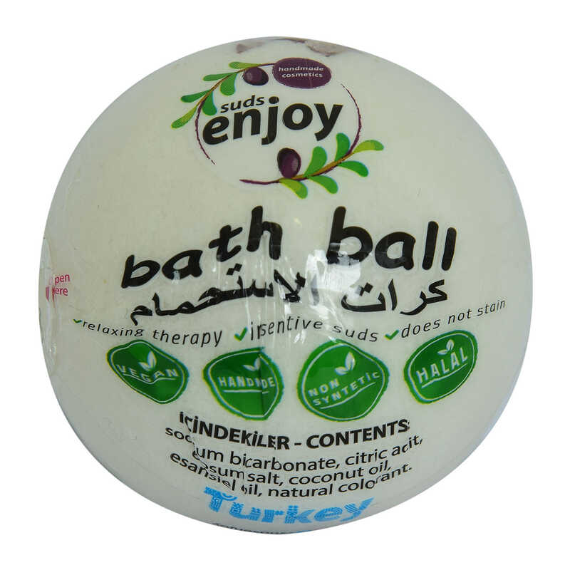 White Rose Handmade Bath Tub Ball Soap White 90-120 Gr