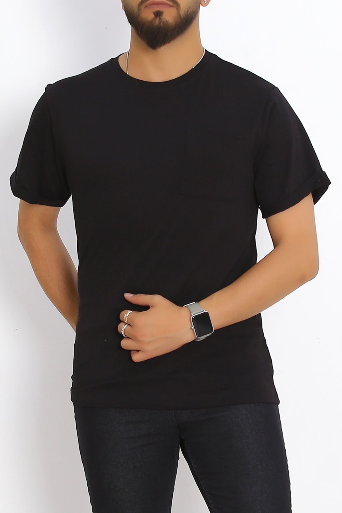 Men's T-shirt with Pockets Black