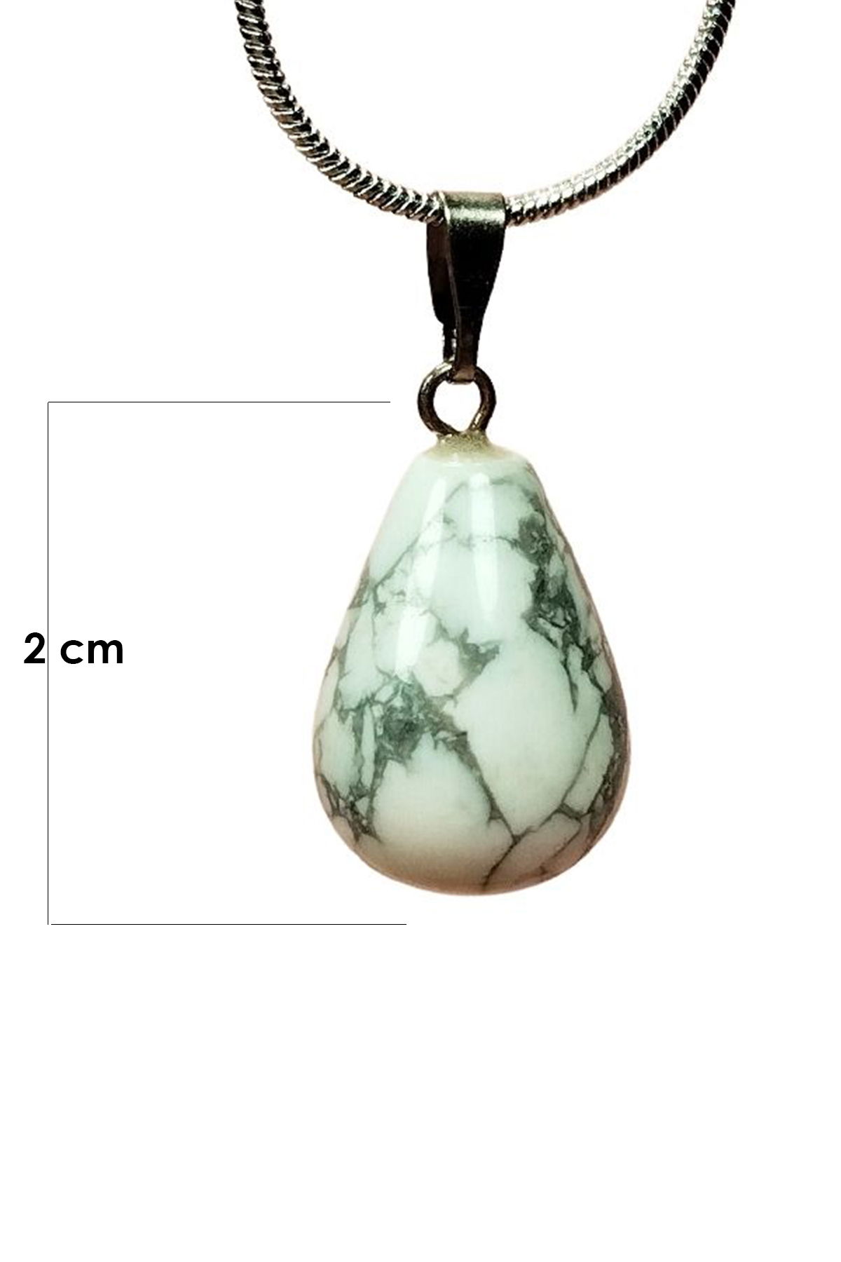 Havlite Natural Stone Handmade Pendant with Chain: 2 cm Chain: 20 cm Boxed