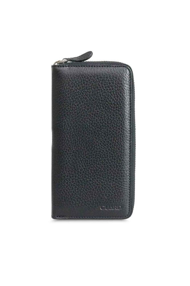 Black Zippered Portfolio Wallet