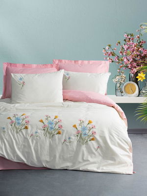 Ranforce Double Duvet Cover Delbin Pink