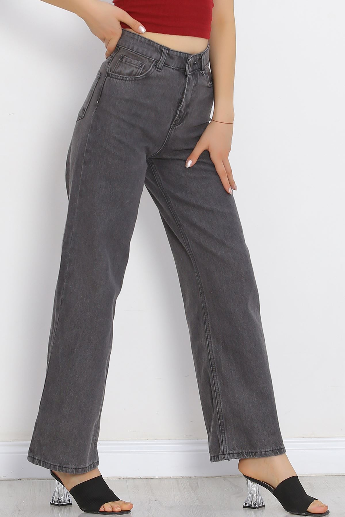 Palazzo Jeans Pants Açıkfüme3