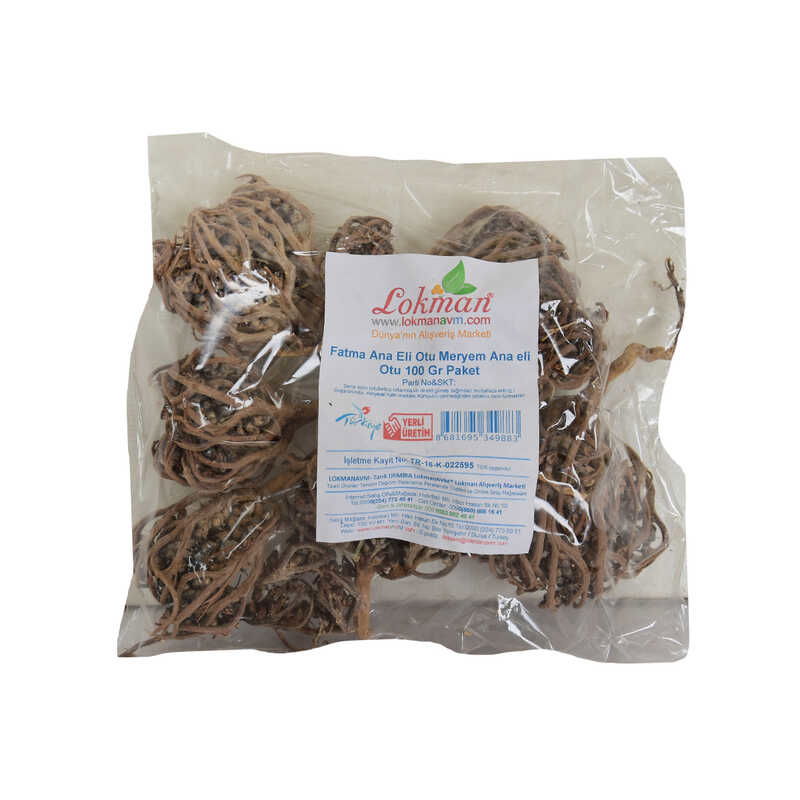 Fatma Ana Eli Herb Virgin Mary Hand Herb 100 Gr Package