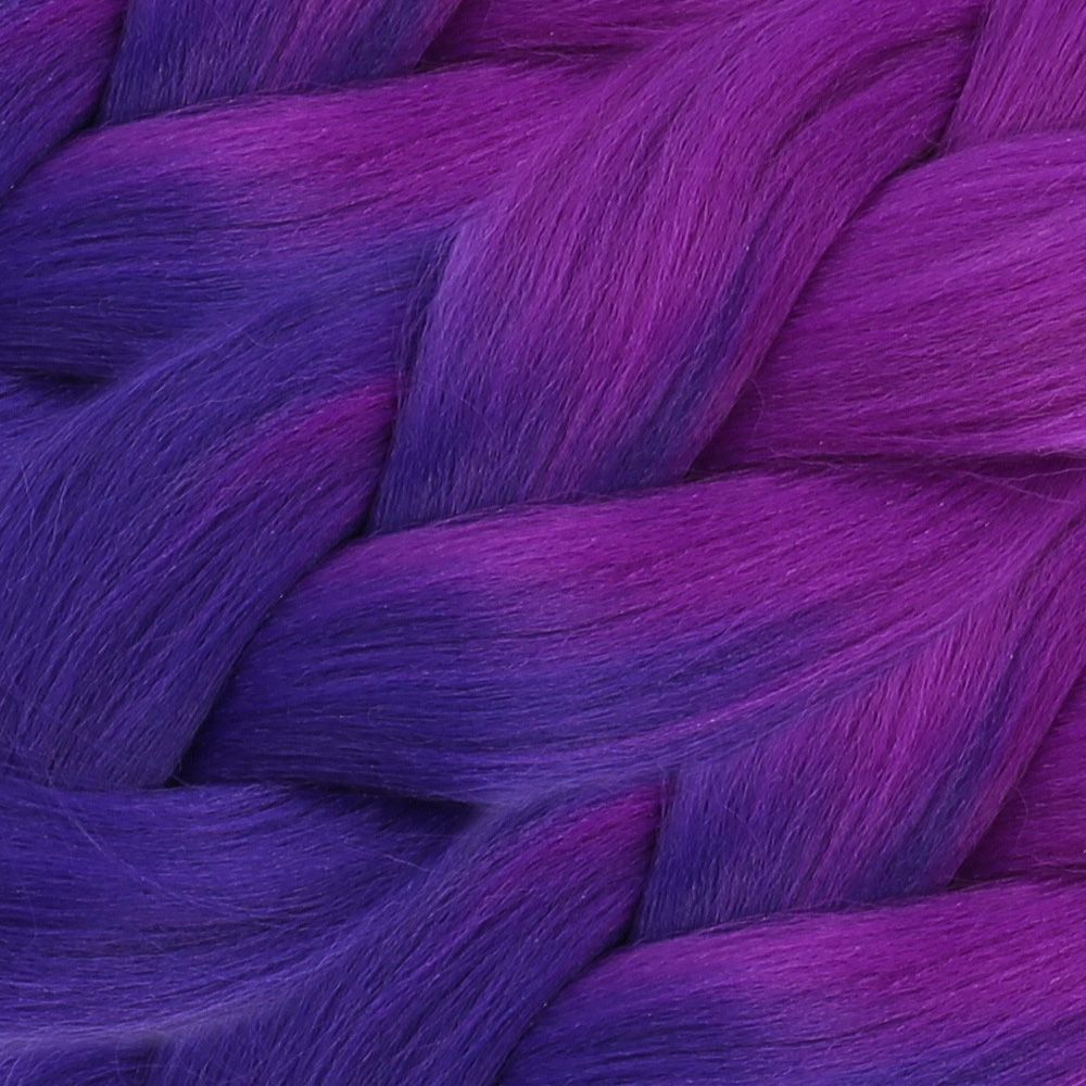 Afro Braiding Synthetic Color Transition Hair 100 Gr. / Light Purple / Dark Purple