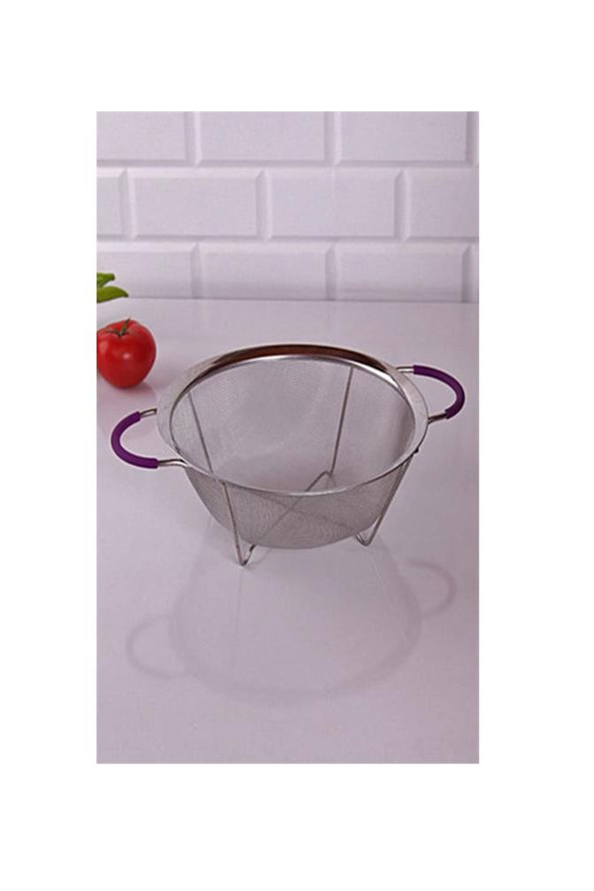 Stainless Silicone Handle Basket Strainer 25 cm Balsa SPT-25