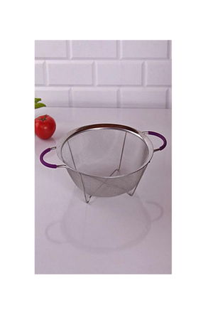 Stainless Silicone Handle Basket Strainer 25 cm Balsa SPT-25