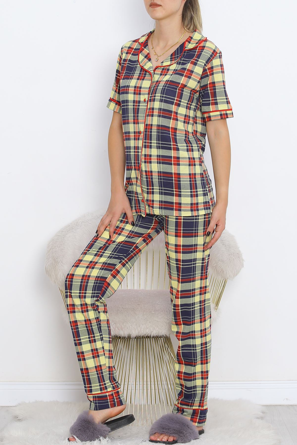 Button Pajama Set Sarilaci