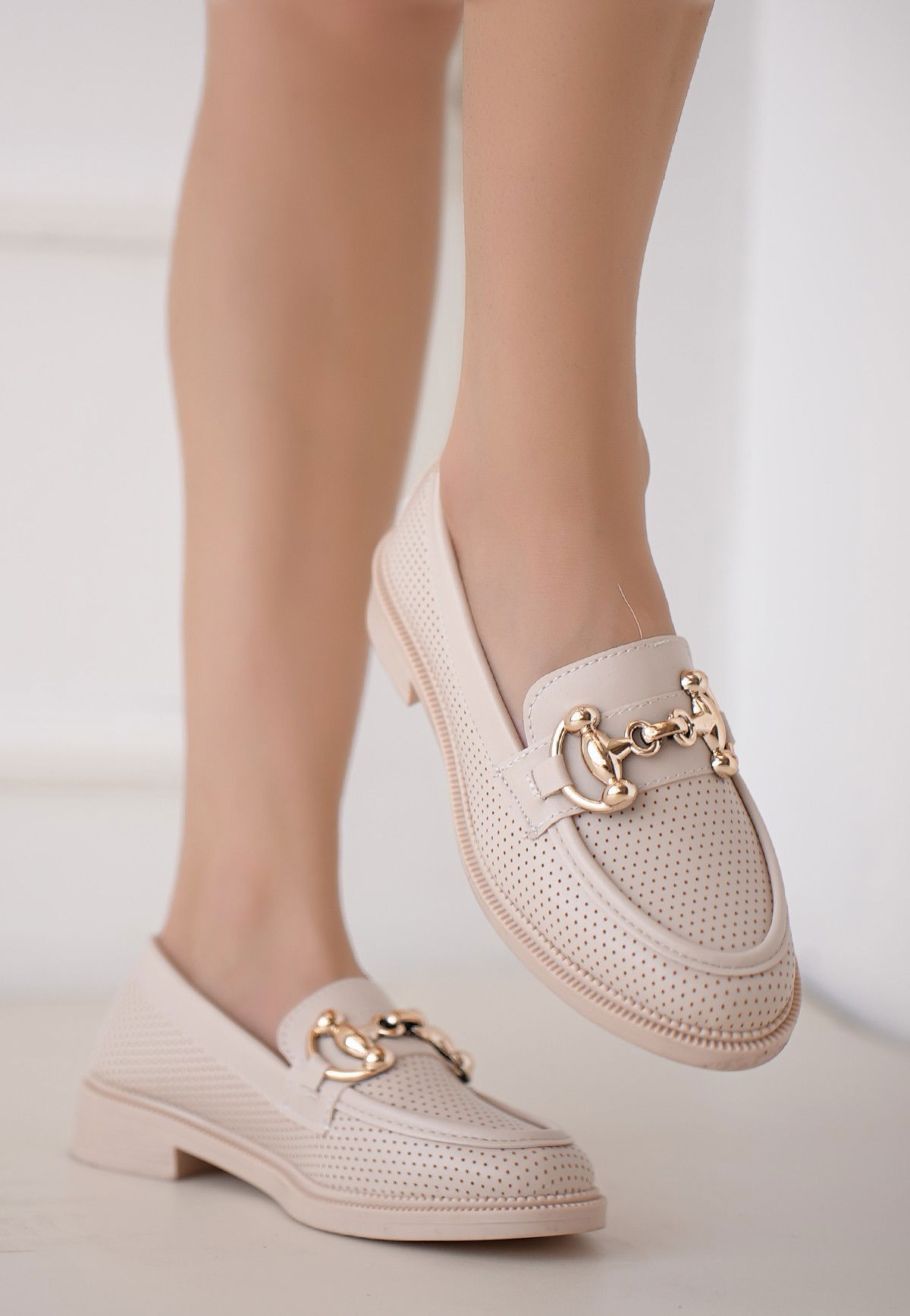 Beige Skin Babet Shoes