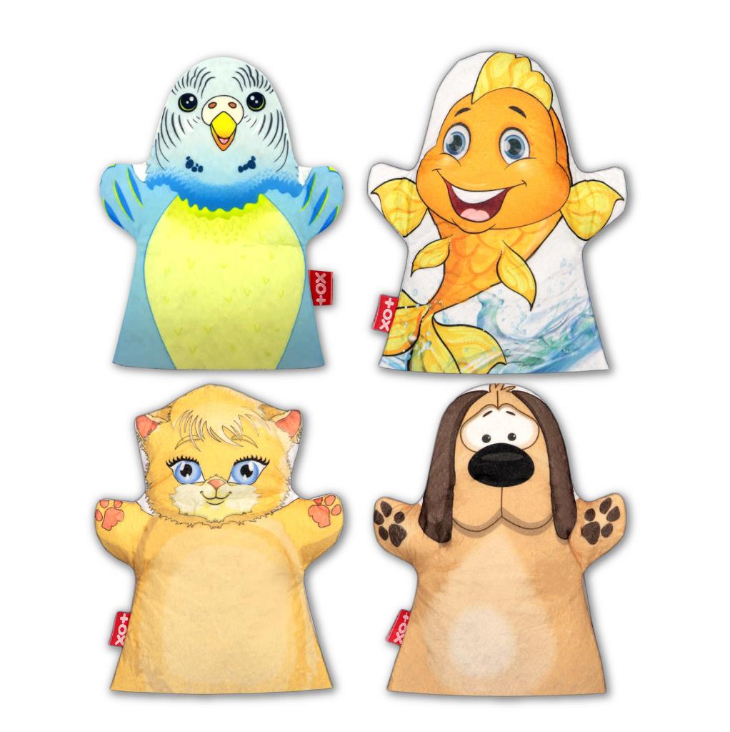 4 Piece Our Friends at Home Hand Puppet Set , Educational Toy