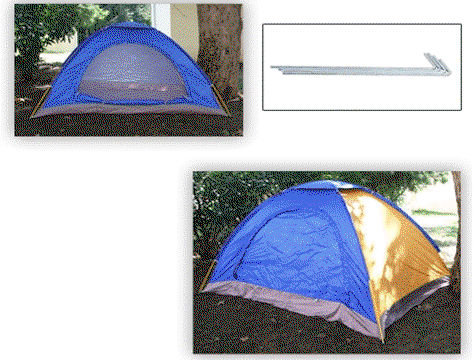 Easy Setup Camping Tent for 3 - 4 Persons - With Carry Bag