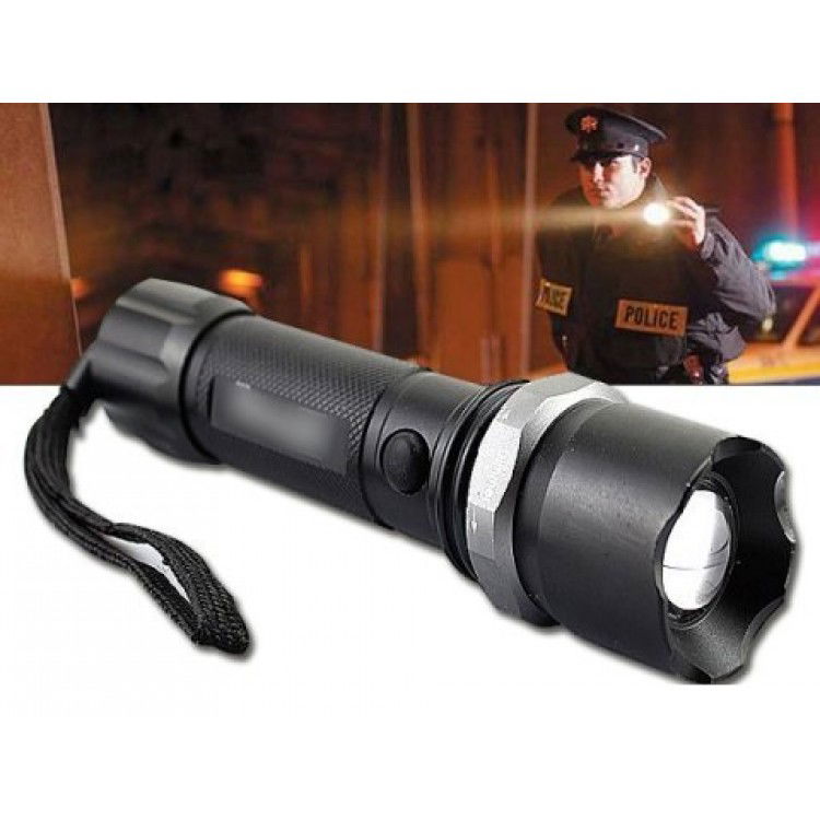 Police Flashlight: Zoom + Collector + Rechargeable Flashlight (500 meters)