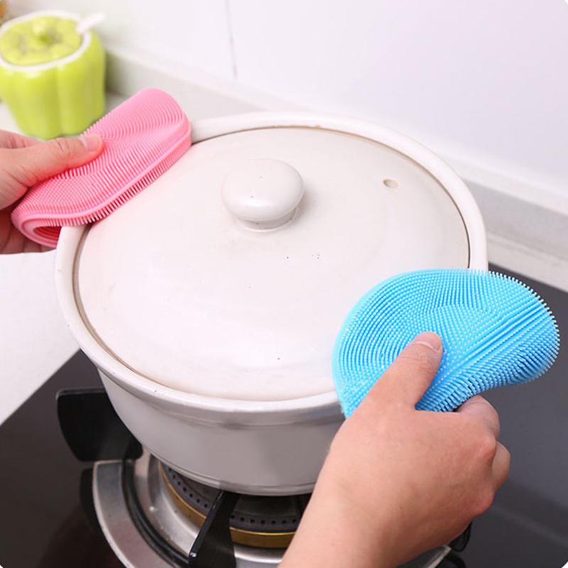 2-piece Multipurpose Silicone Dish Brush -Nihale-Handle