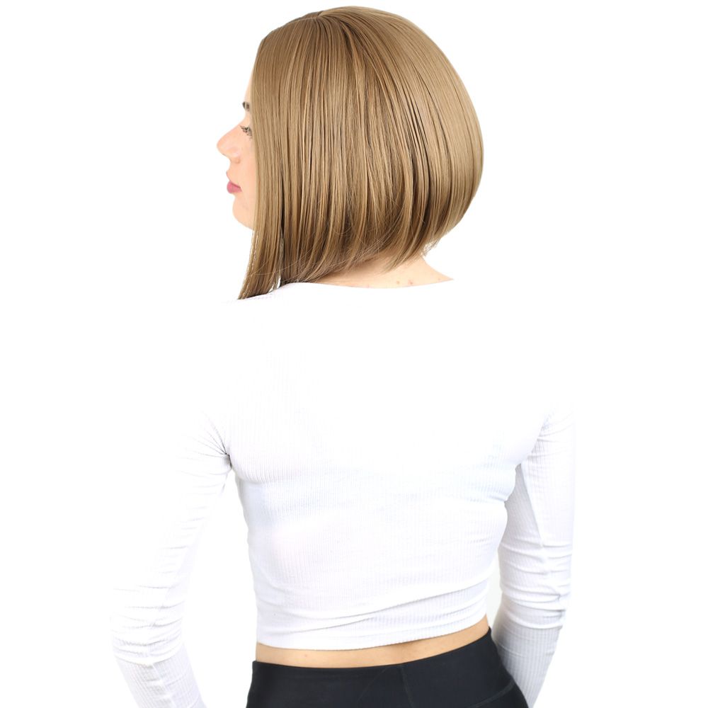 Straight Short Kanekalon Fiber Synthetic Wig without bangs / Baby Sandal