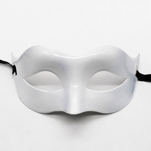 White Color Masquerade Costume Party Venetian Prom Mask