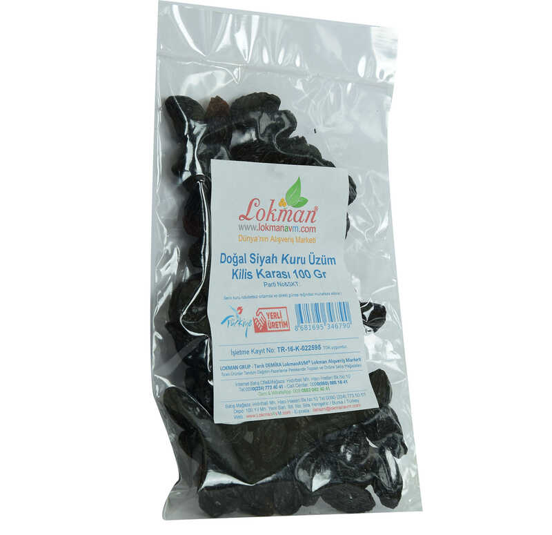 Kilis Black Black Raisins 100 Gr Package