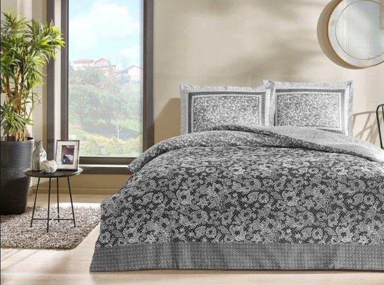 Double Satin Duvet Cover Amelia Anthracite