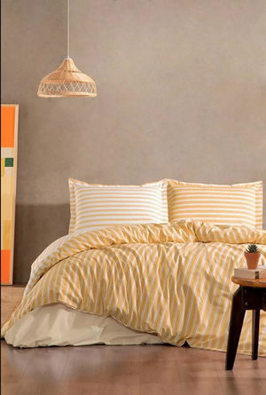 Özdilek Double Ranforce Duvet Cover Trioline Mustard