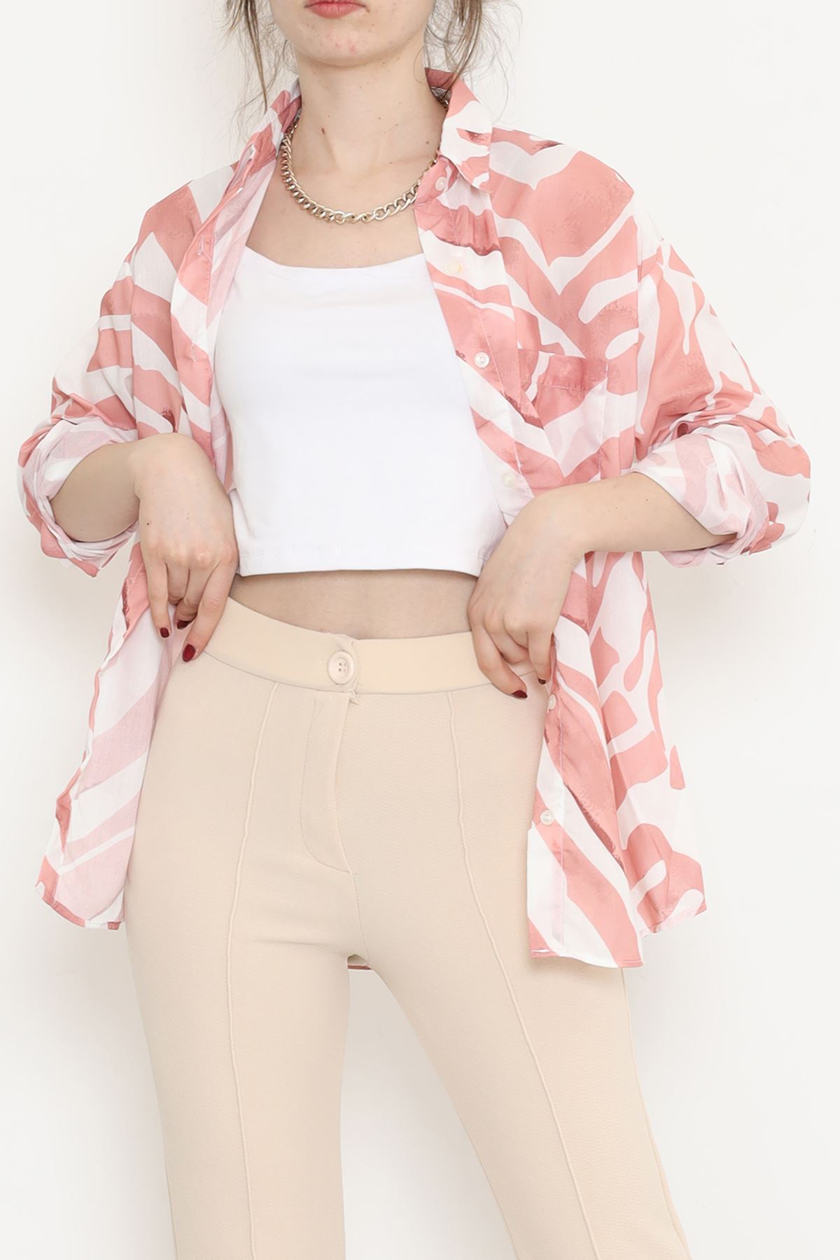 Voile Patterned Shirt Rose Crocus