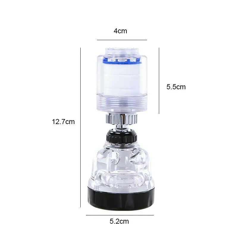 Filtered Water Saving 3 Function Movable Faucet Head - Transparent