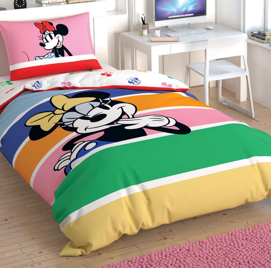 Minnie Mouse Rainbo Single Duvet Cover Set