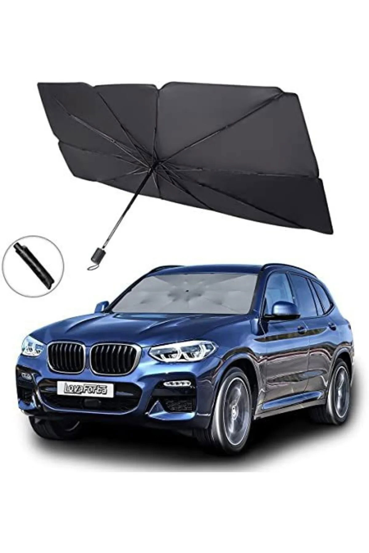 Car Umbrella Foldable Umbrella Sunshade Suitable for All Vehicles