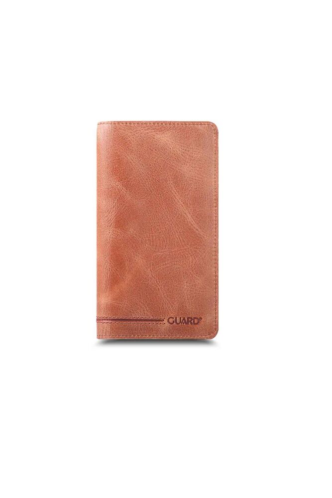 Plus Phone Entry Antique Tan Leather Unisex Wallet