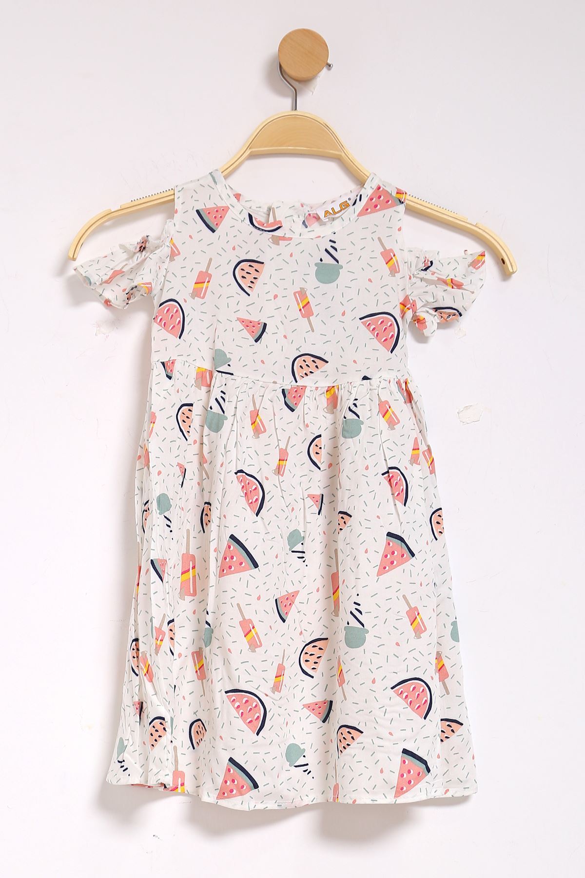 3-7 Years Printed Dress White