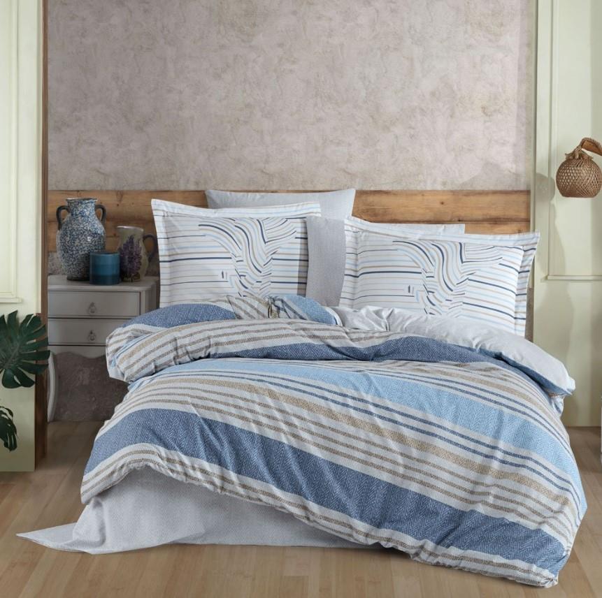 Double Ranforce Duvet Cover Set Debora Blue