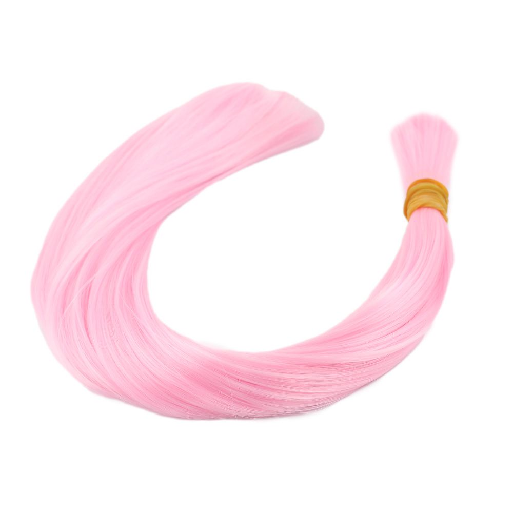 Candy Pink Multicolored Synthetic Gnarled Hair / 1Kg