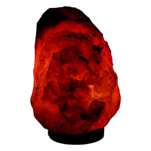 Natural Himalayan Rock Salt Lamp Wired Light Bulb Pink 5-6 Kg