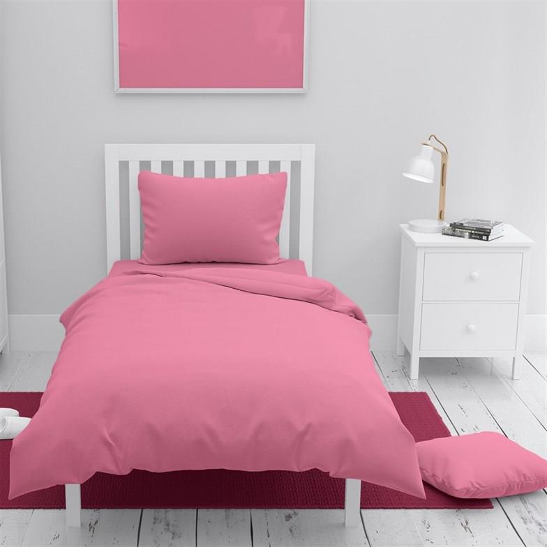 Cotton Single Duvet Cover Set Pink