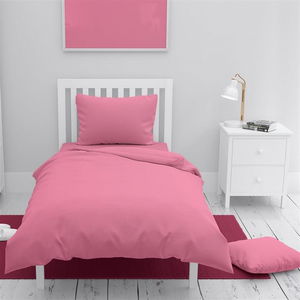 Cotton Single Duvet Cover Set Pink