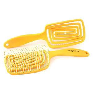 Special Hair Detangling Brush with Bun / Yellow / JT8588