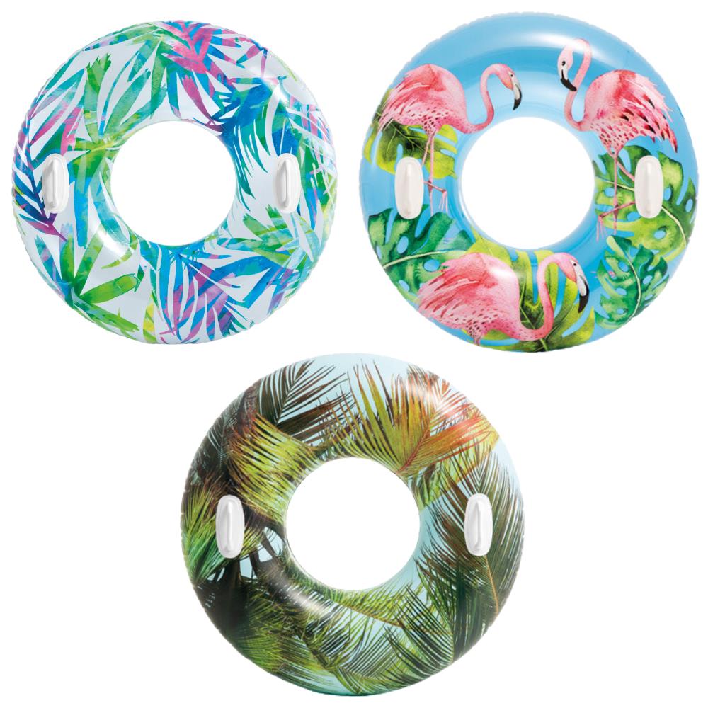 Clinging Transparent Flowered Bagel 97 Cm