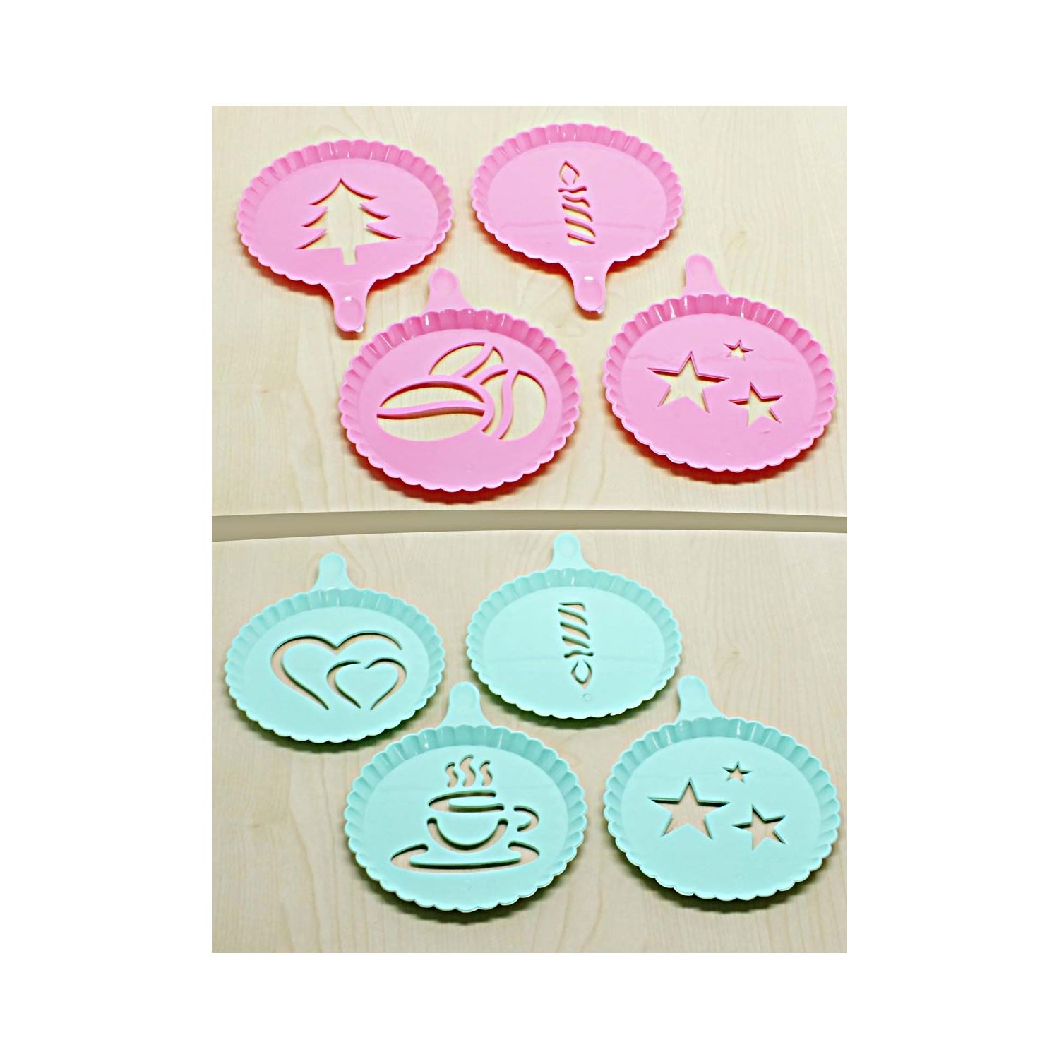 Colorful Coffee Ornament Stencils - 4 Magic Ornament Stencils