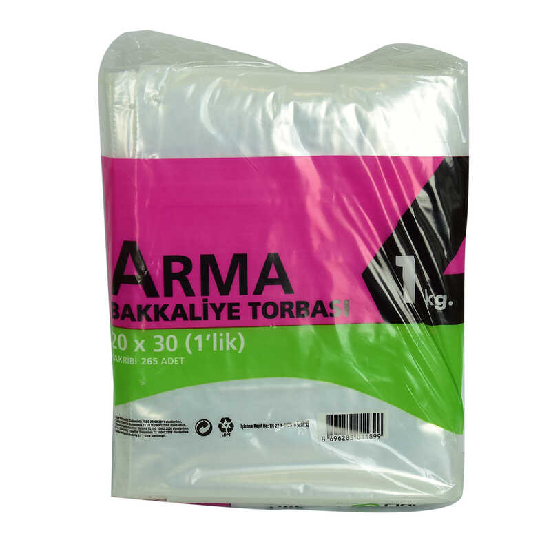 Nylon Bag Arma Transparent Grocery Nuts Candy Bag 20x30 (1 lik ) Approximately 265 Pieces 1000 Gr