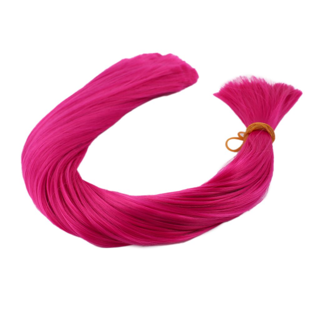 Dark Fuchsia Multicolored Synthetic Gnarled Hair / 1Kg