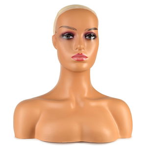 Shouldered Wig Head Mannequin / Yellow Skin