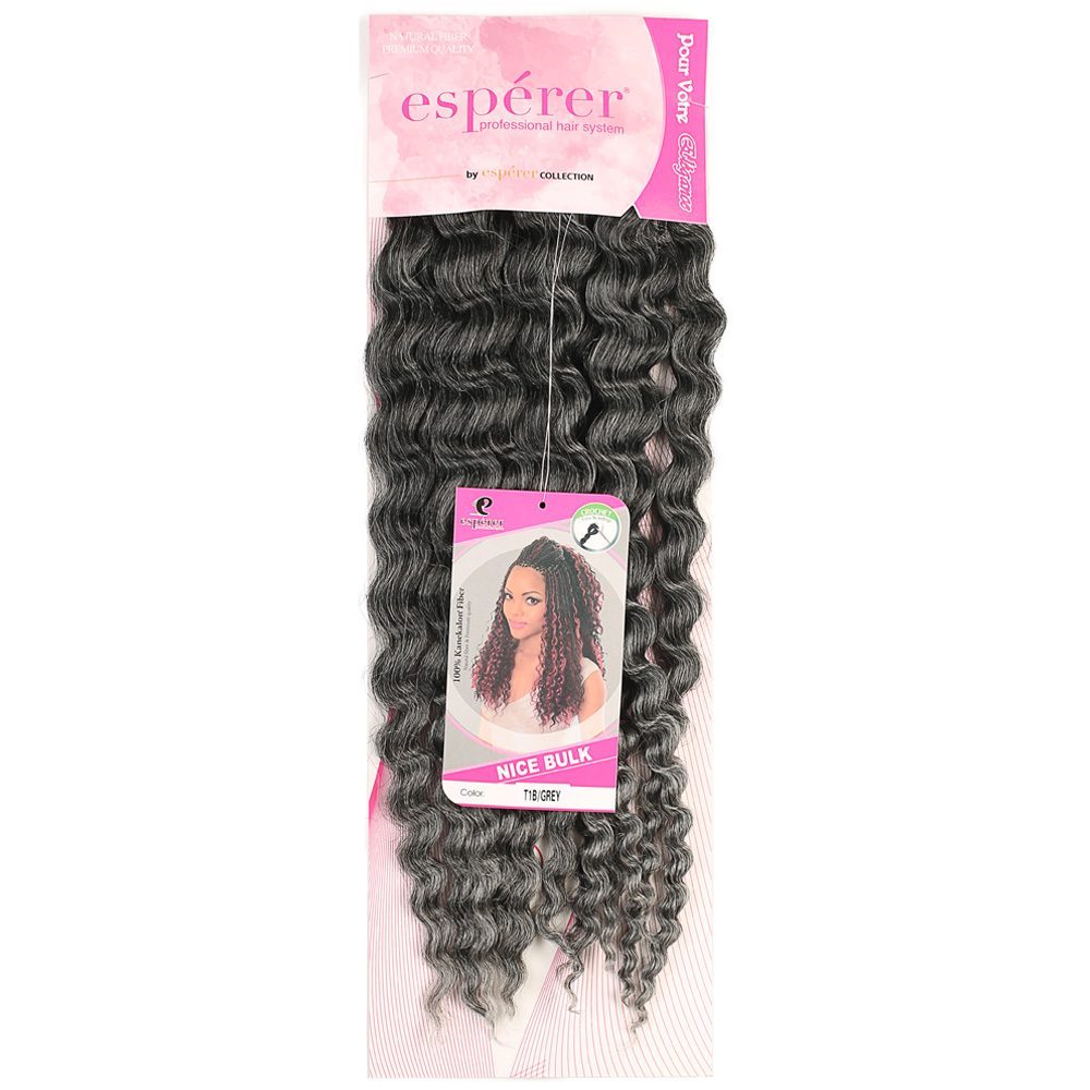 Nice Bulk Afro Water Wavy Look Hair / Black / Gray Ombré