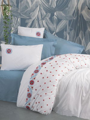 Ranforce Double Duvet Cover Set Mabel Blue