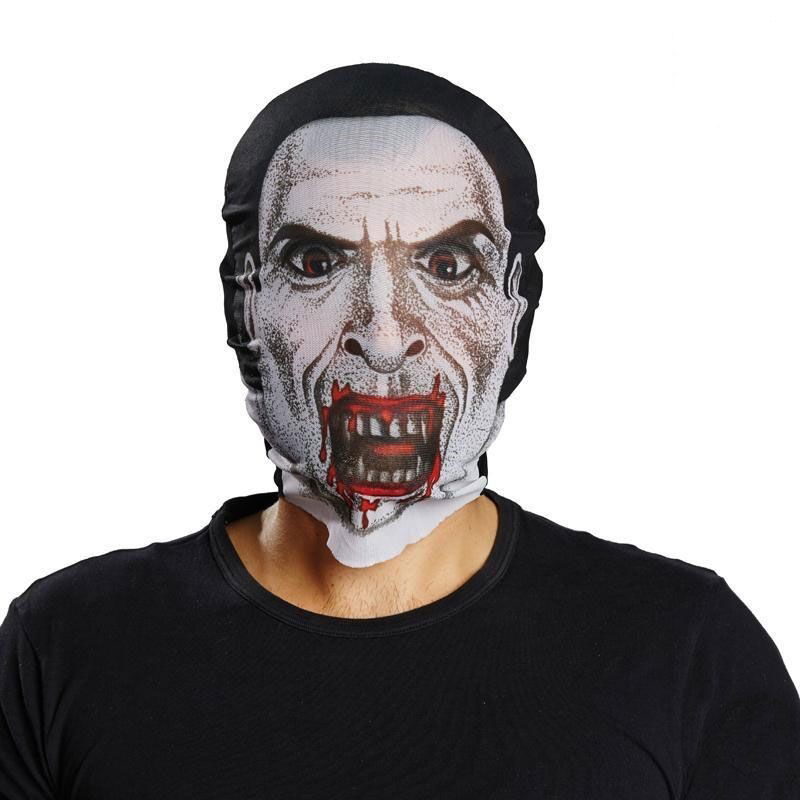 Cloth Vampire Mask with Full Snap on Head - Stretch Horror Mask - 3D Printed Mask Model 2