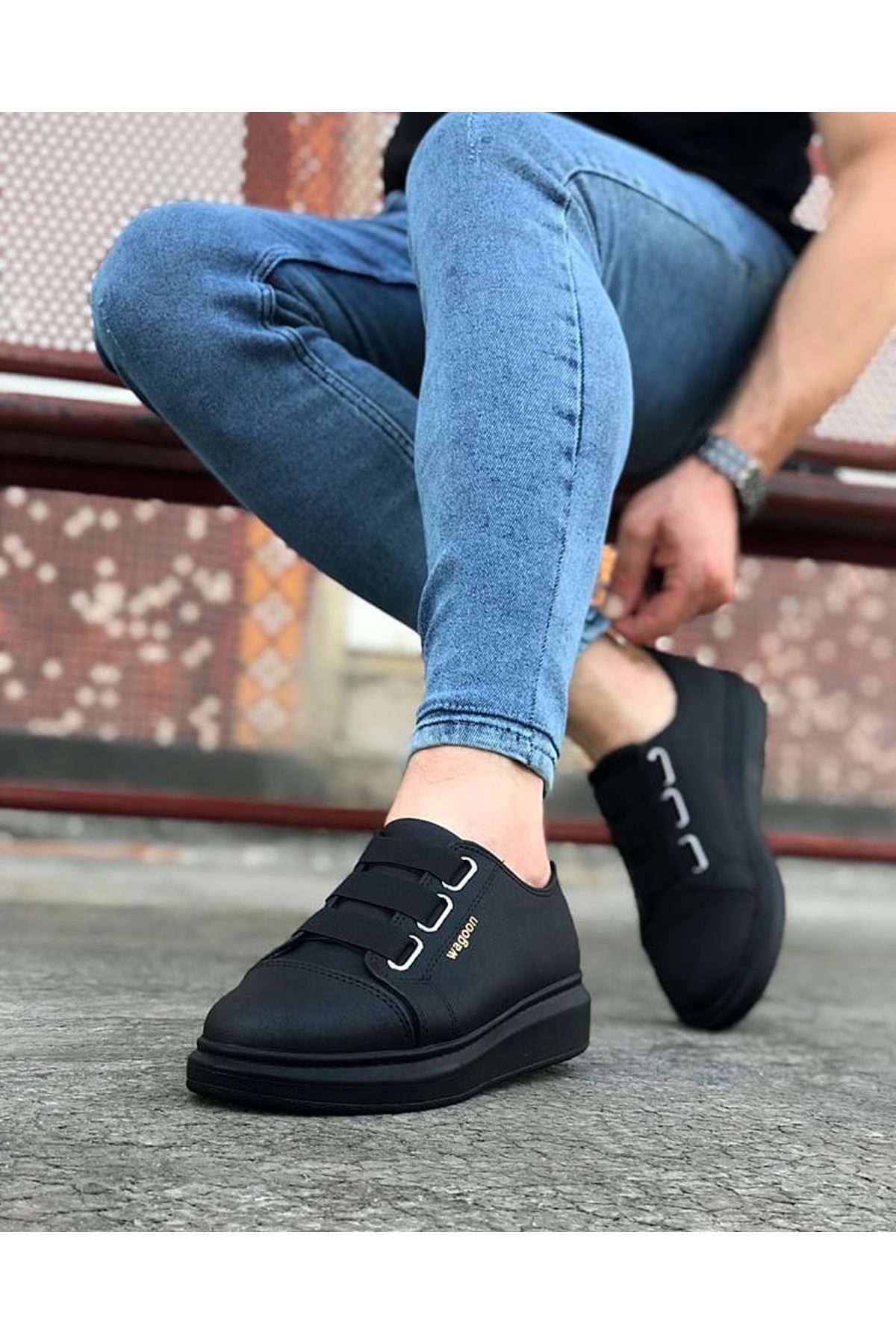 Charcoal Thick Sole Casual Men's Shoes