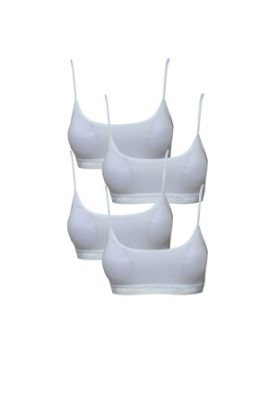 White Bustier with Padded Rope Straps 4pcs